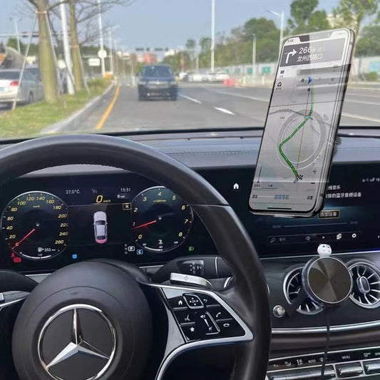 360° Adjustable Oortable Car Phone Holder, Double-Sided Magnetic Suction, Suitable for iPhone and Android