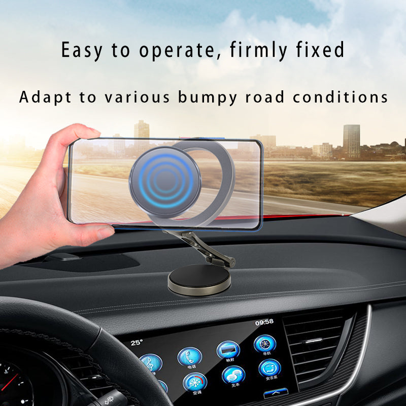 Multifunctional Strong Magnetic Mobile Phone Car Holder, 360 Degree Rotation, Adjustable Angle, Suitable for Apple and Android Phones