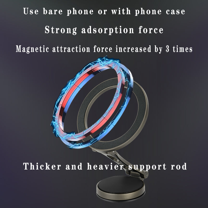 Multifunctional Strong Magnetic Mobile Phone Car Holder, 360 Degree Rotation, Adjustable Angle, Suitable for Apple and Android Phones