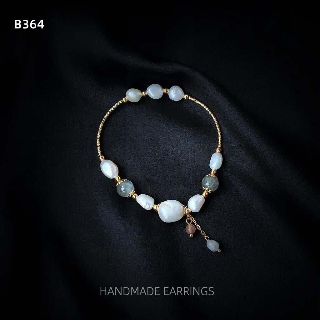 Moonstone bracelet Baroque special-shaped natural freshwater pearl fashion everything temperament simple girl jewelry