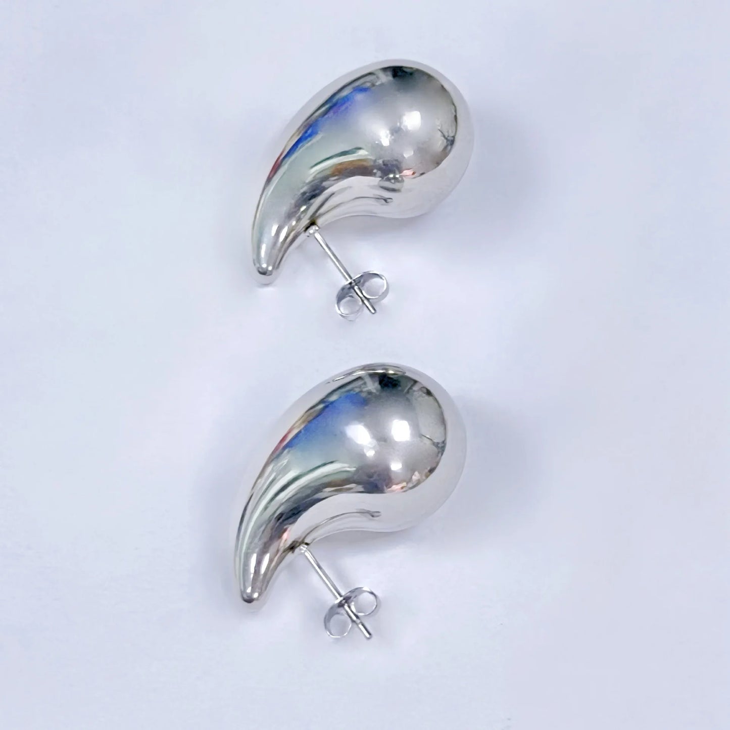 Instagram Crescent semicircle Widen and thick high-grade titanium steel earring buckle 18K gold