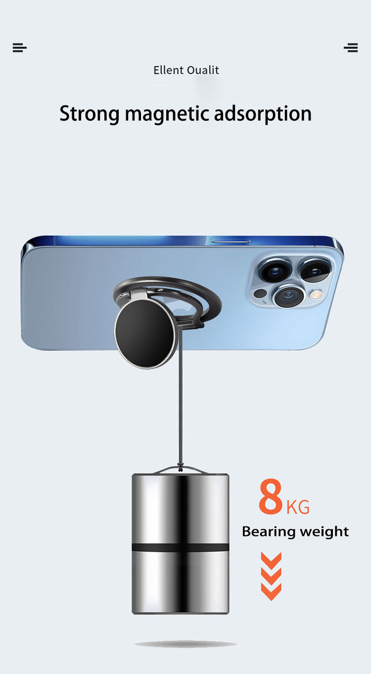 Convenient, Adjustable, 360° Rotating, Double-Sided Super Magnetic Car Phone Holder for MagSafe Accessories, Suitable for iPhone and Android